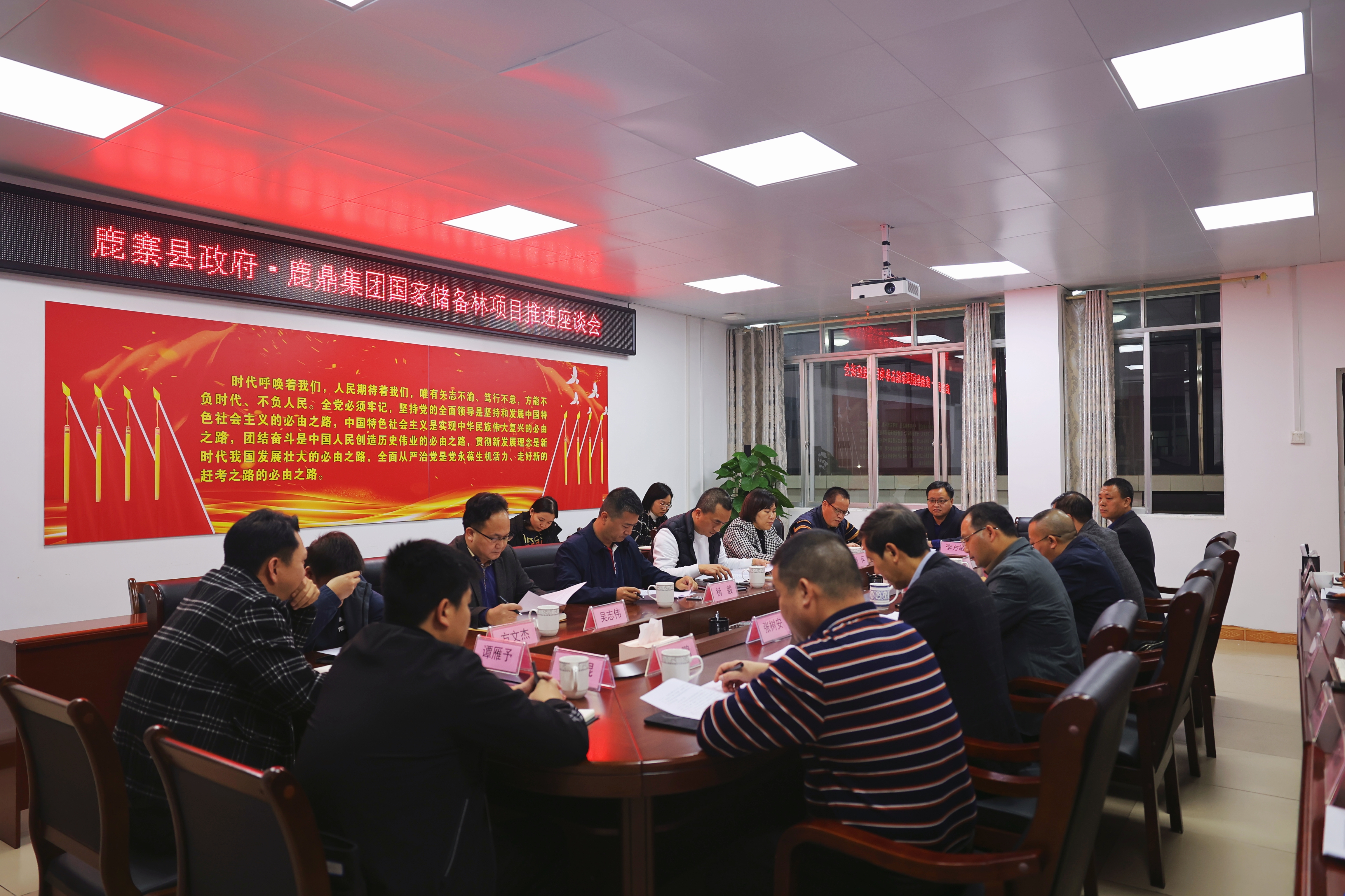 鹿寨县政府·东升国际官网集团国家储备林项目推进座谈会